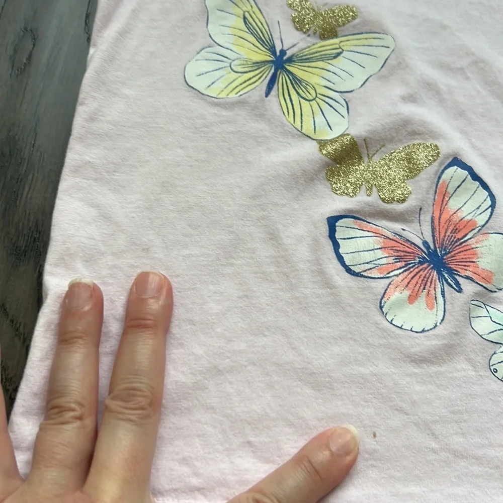 Carters Toddler girls butterfly shorts and matching short sleeve set